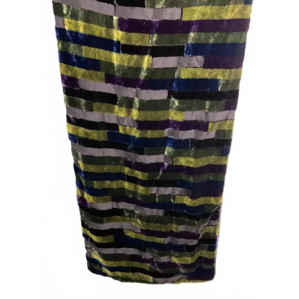 Multicolor Velvet Patterned Women's Scarf